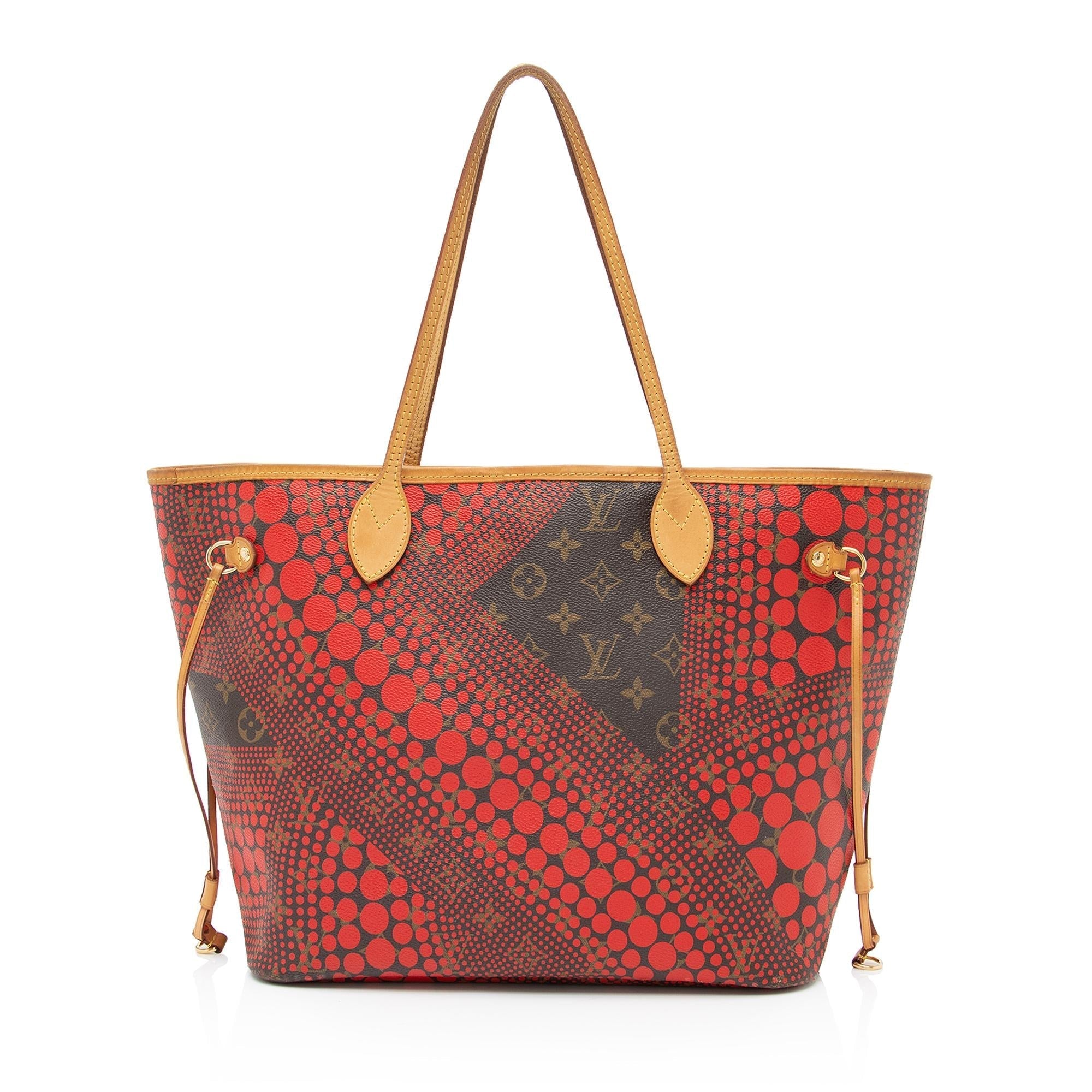 Louis Vuitton Limited Edition Monogram Canvas Kusama Neverfull MM Tote (SHF-23298)