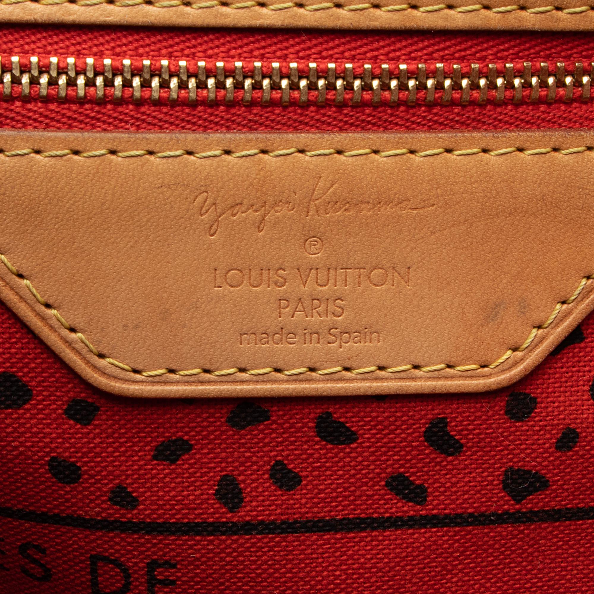Louis Vuitton Limited Edition Monogram Canvas Kusama Neverfull MM Tote (SHF-23298)