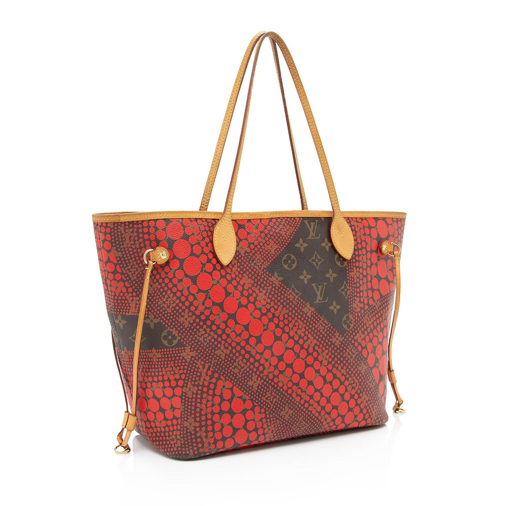 Louis Vuitton Limited Edition Monogram Canvas Kusama Neverfull MM Tote (SHF-23298)