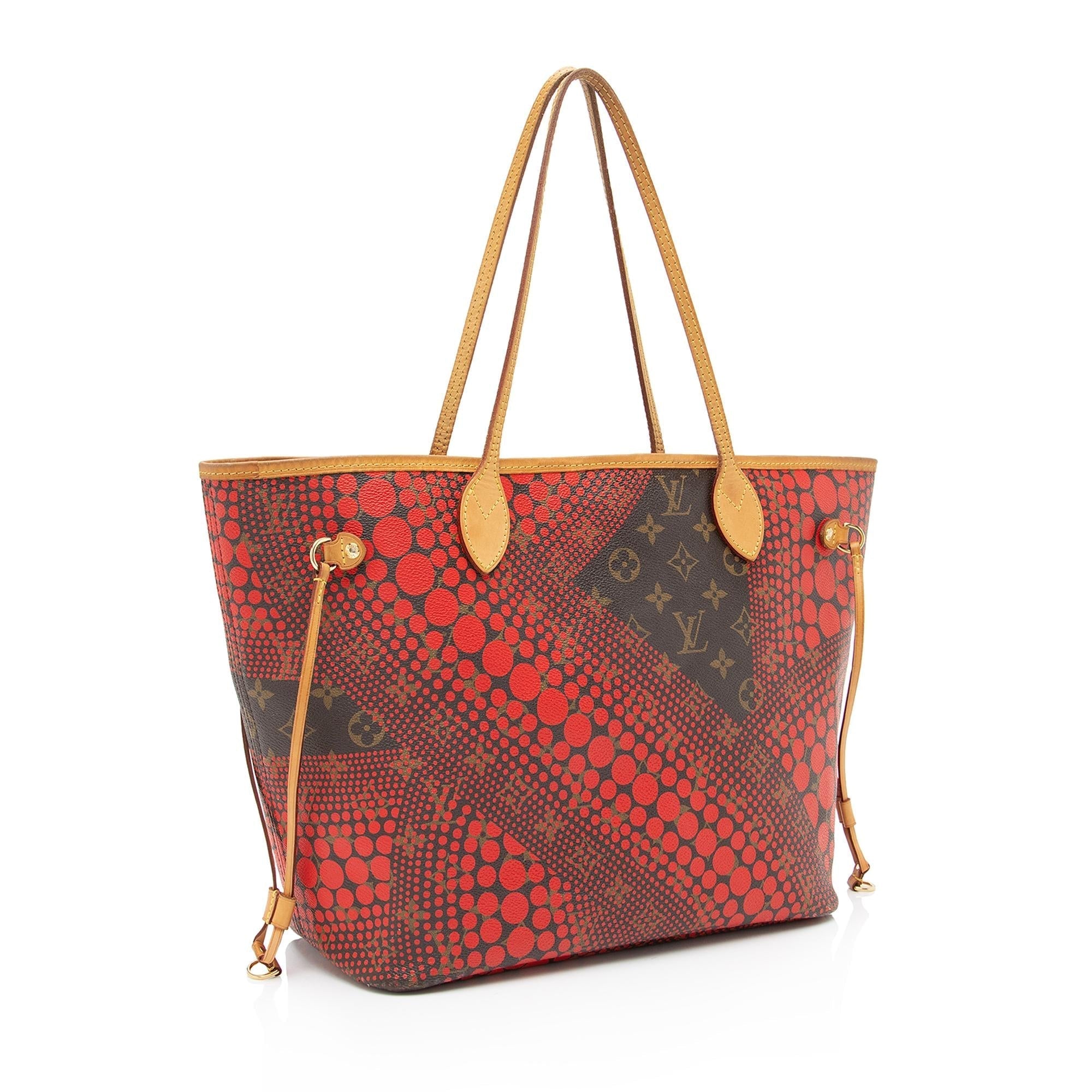 Louis Vuitton Limited Edition Monogram Canvas Kusama Neverfull MM Tote (SHF-23298)
