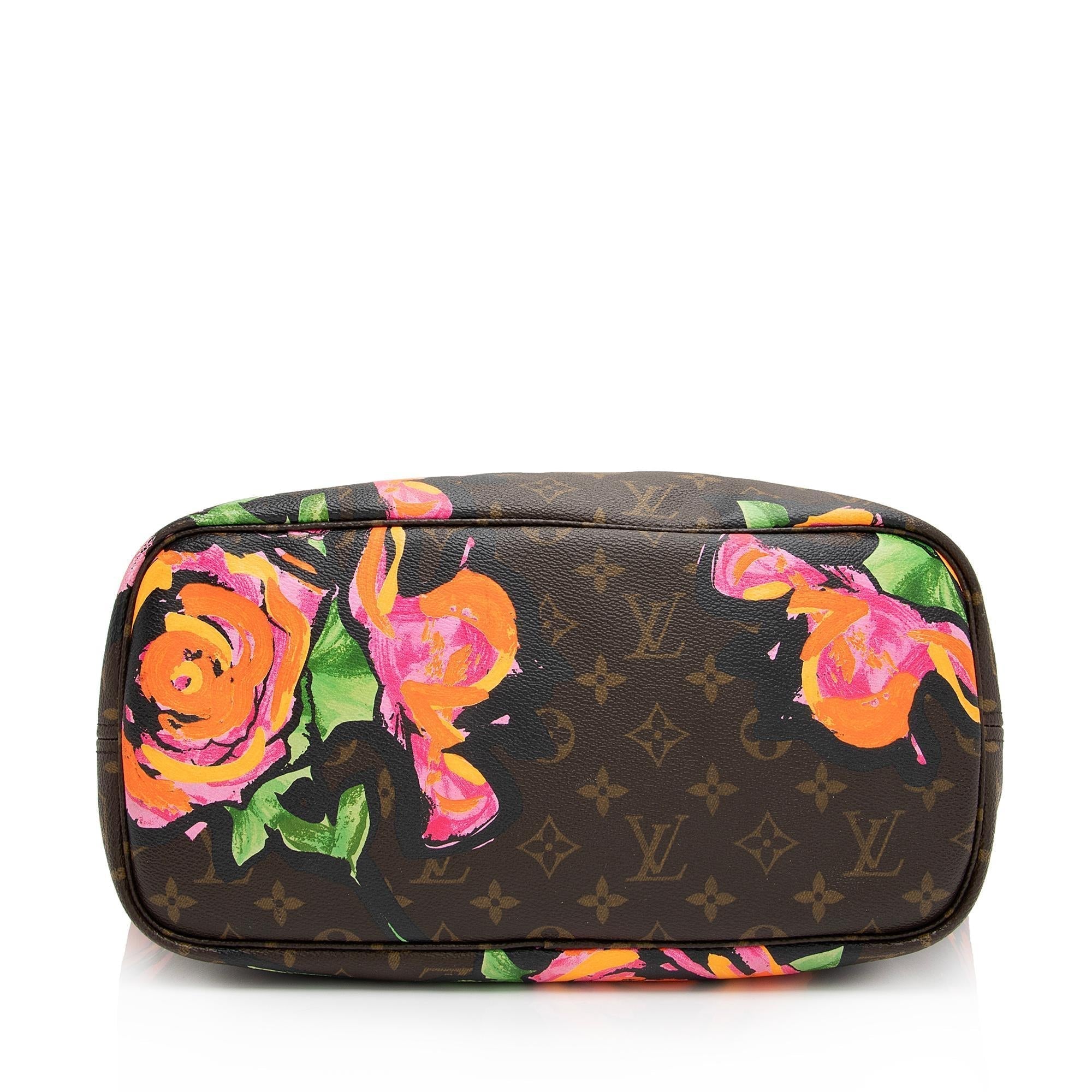 Louis Vuitton Limited Edition Monogram Canvas Roses Neverfull MM Tote (SHF-08P0EY)