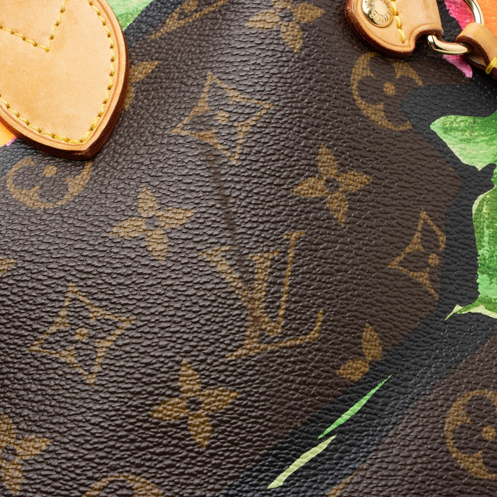 Louis Vuitton Limited Edition Monogram Canvas Roses Neverfull MM Tote (SHF-08P0EY)