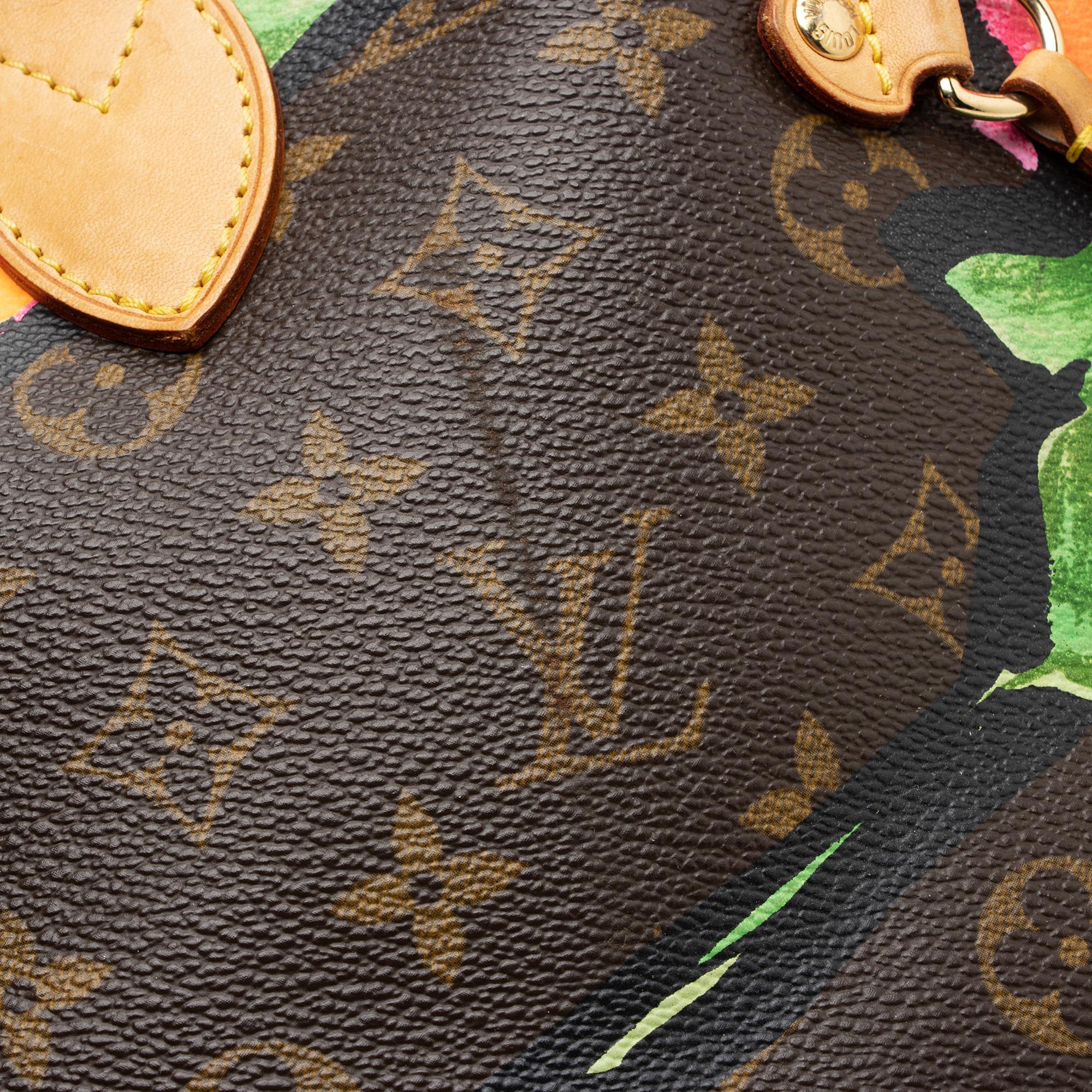 Louis Vuitton Limited Edition Monogram Canvas Roses Neverfull MM Tote (SHF-08P0EY)