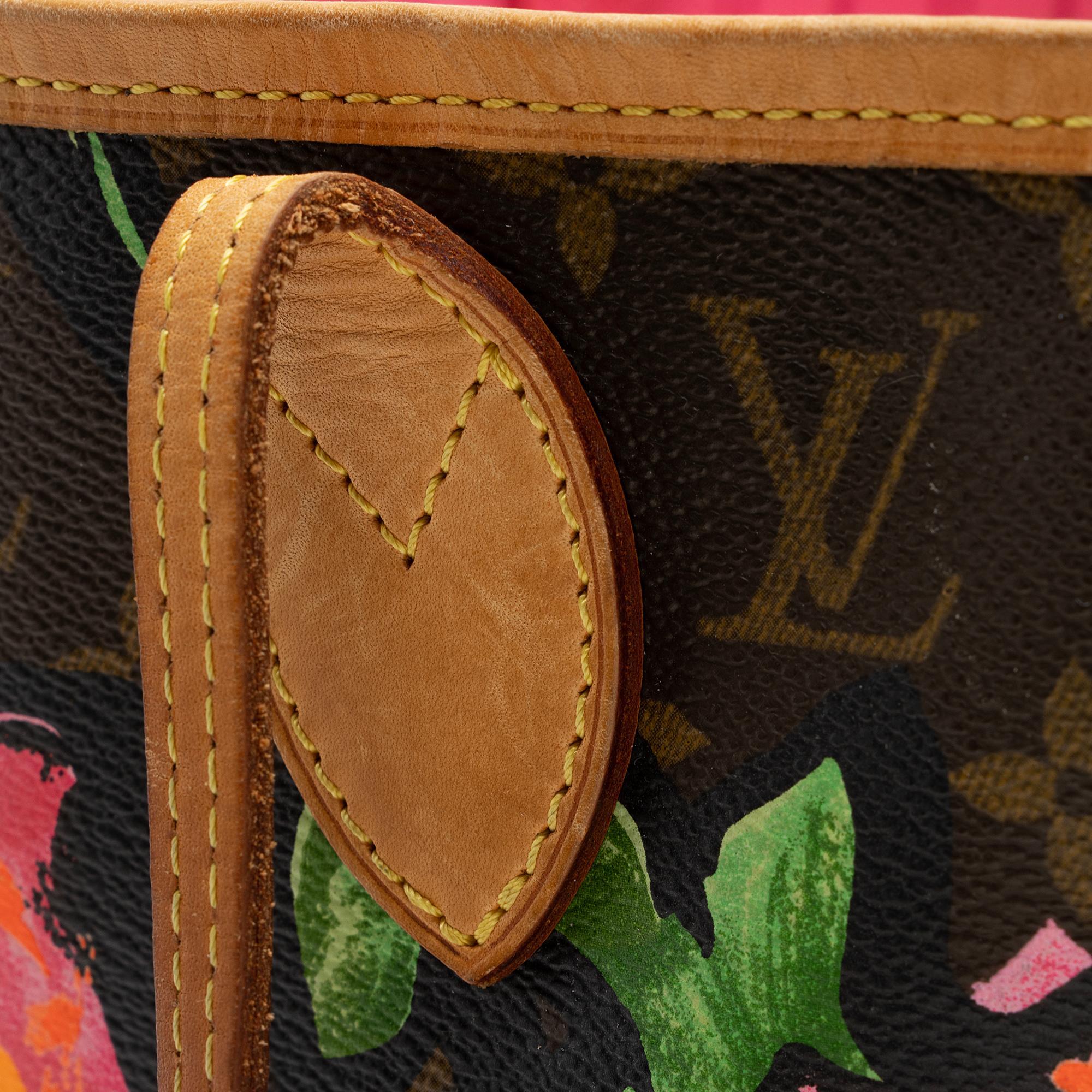 Louis Vuitton Limited Edition Monogram Canvas Roses Neverfull MM Tote (SHF-08P0EY)