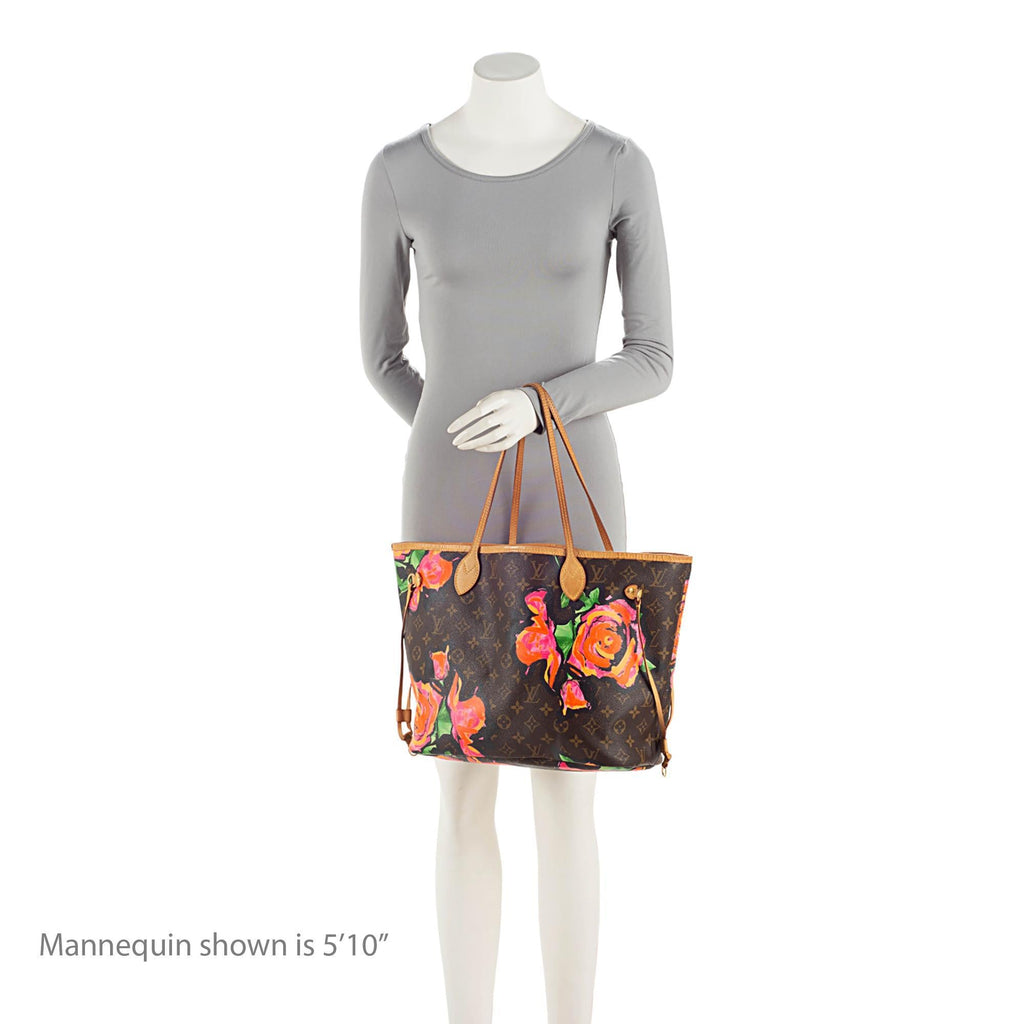 Louis Vuitton Limited Edition Monogram Canvas Roses Neverfull MM Tote (SHF-08P0EY)