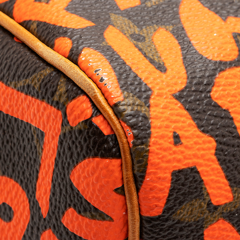 Louis Vuitton Limited Edition Monogram Graffiti Speedy 30 Satchel (SHF-20369)