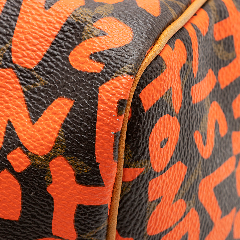 Louis Vuitton Limited Edition Monogram Graffiti Speedy 30 Satchel (SHF-20369)