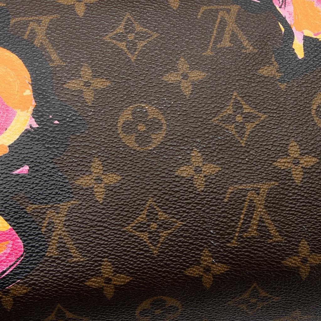 Louis Vuitton Limited Edition Monogram Canvas Roses Speedy 30 Satchel (SHF-22996)