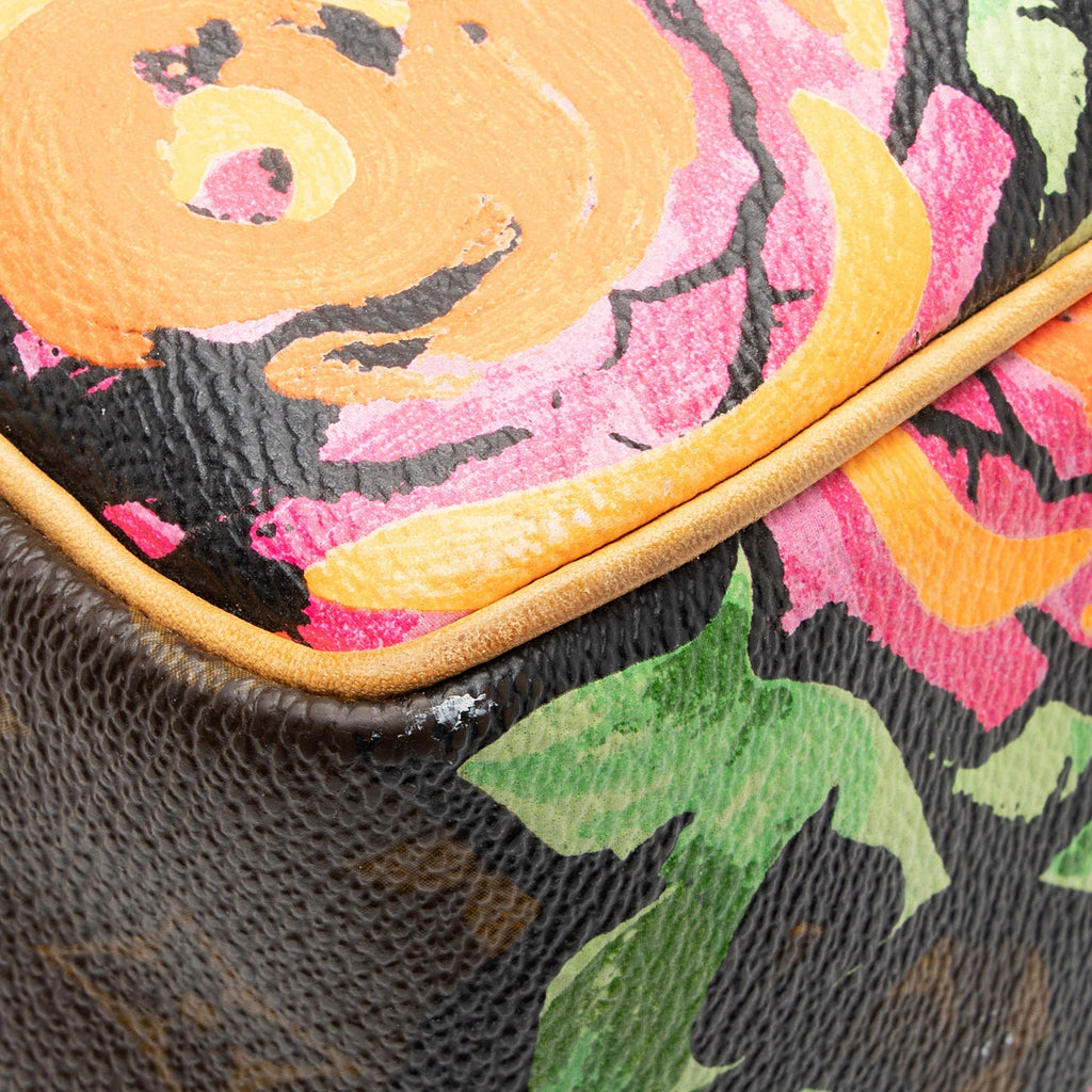 Louis Vuitton Limited Edition Monogram Canvas Roses Speedy 30 Satchel (SHF-22996)