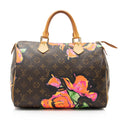 Louis Vuitton Limited Edition Monogram Canvas Roses Speedy 30 Satchel (SHF-22996)