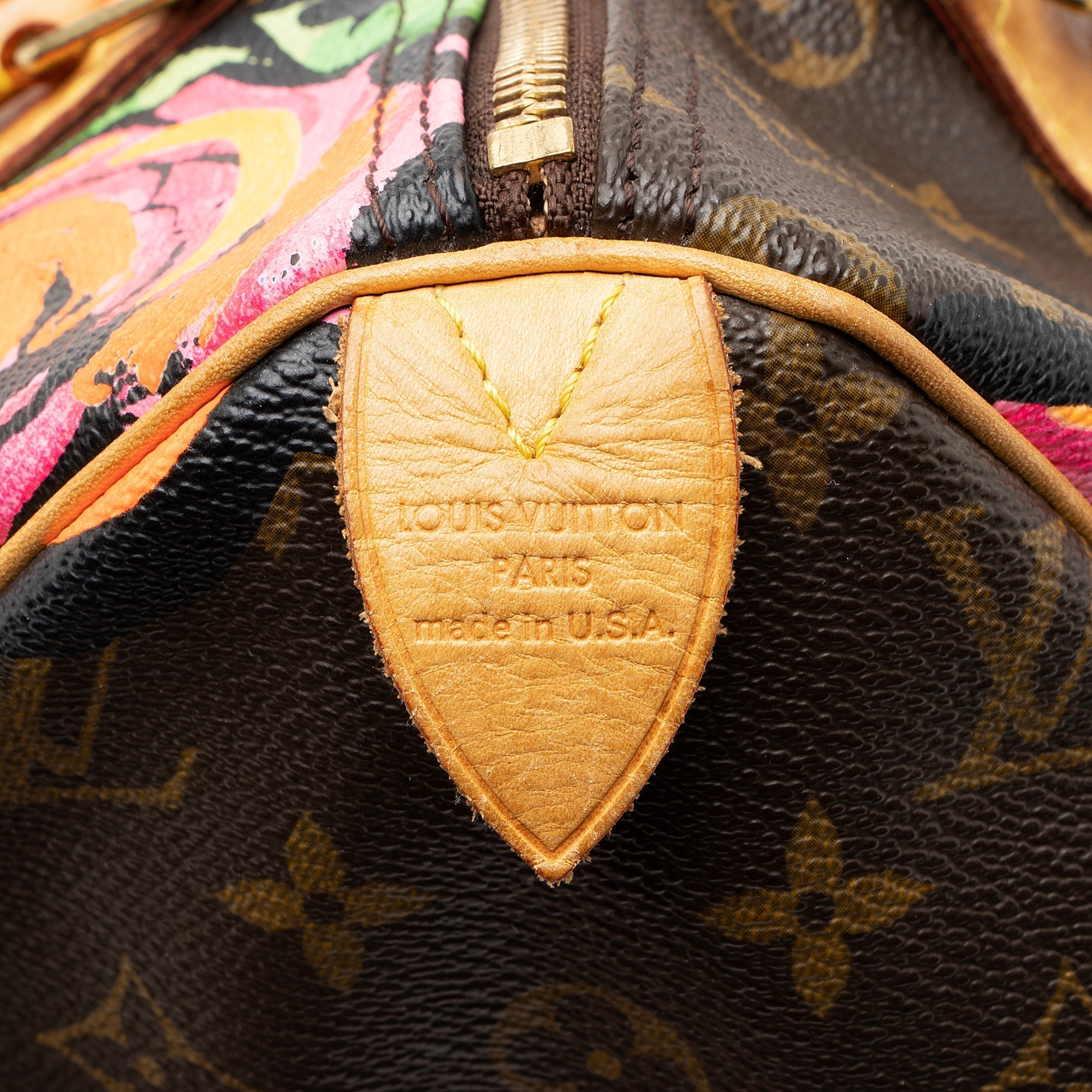Louis Vuitton Limited Edition Monogram Canvas Roses Speedy 30 Satchel (SHF-22996)