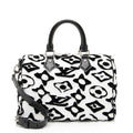 Louis Vuitton Limited Edition Tufted Monogram Canvas Urs Fischer Speedy Bandouliere 25 Satchel (SHF-23866)
