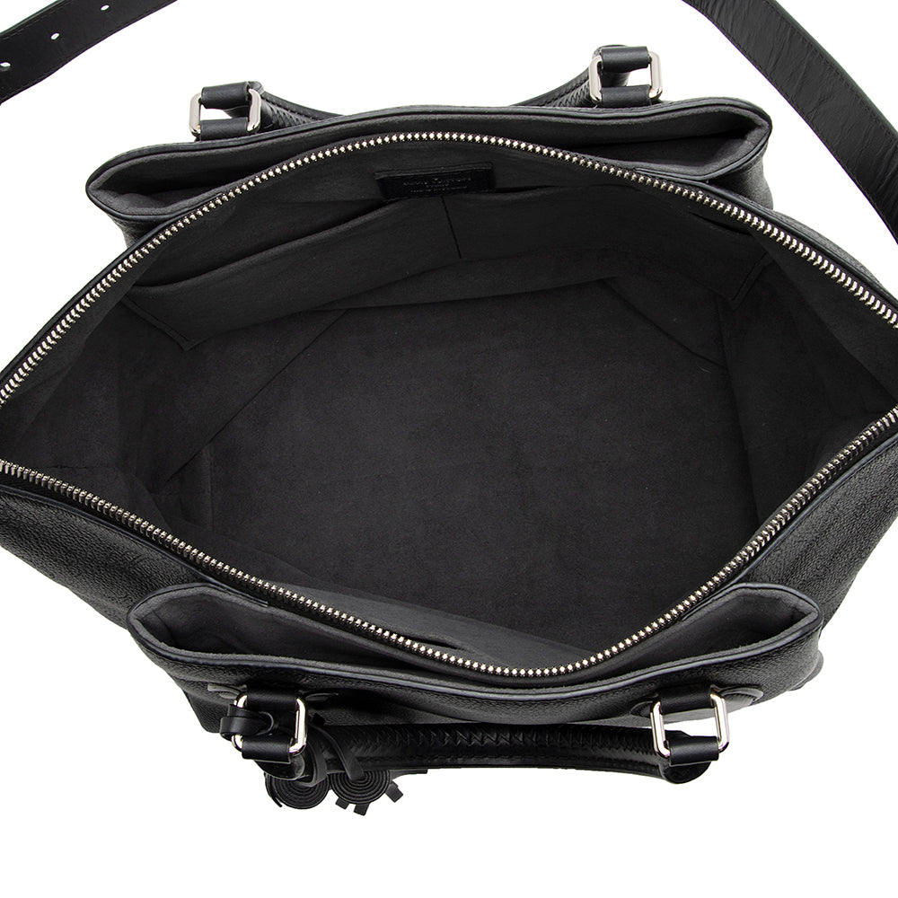 Louis Vuitton Mahina Leather Haumea Satchel (SHF-21619)