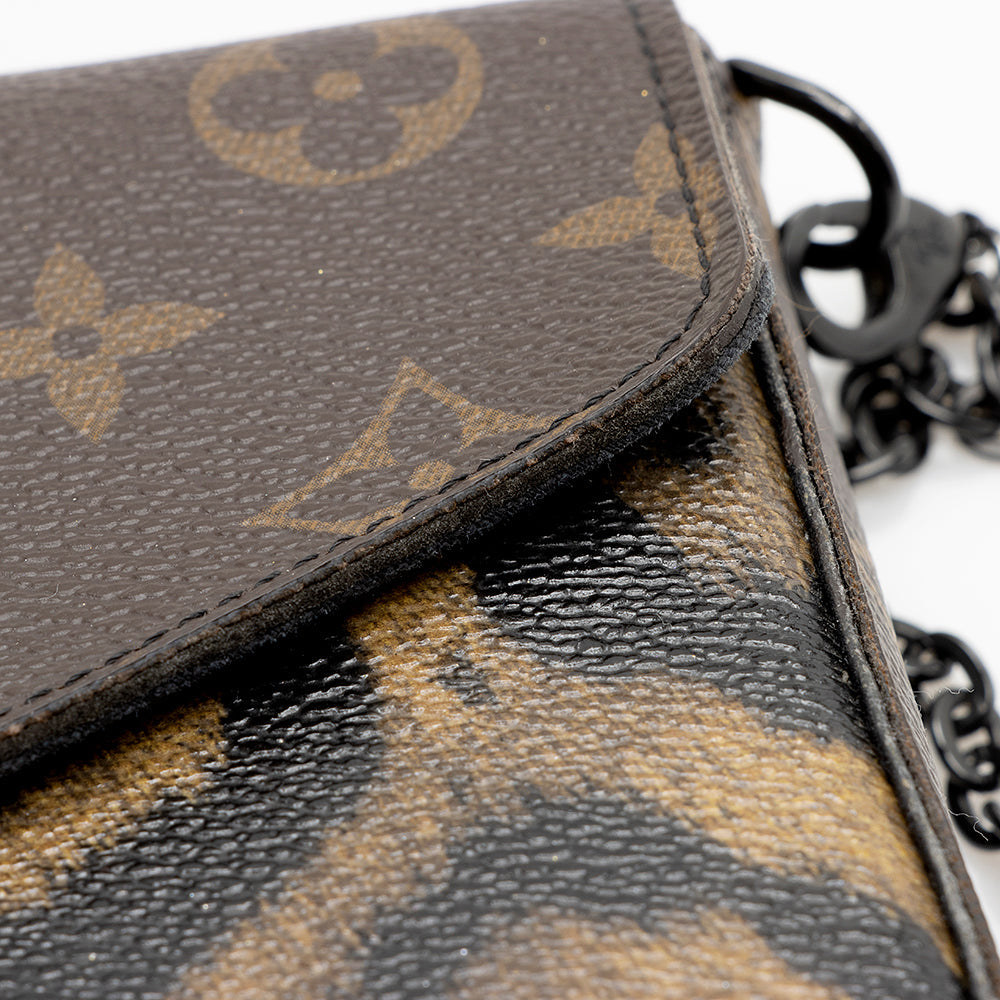 Louis Vuitton Monogram Canvas Animal Print Felicie Pochette (SHF-21424)