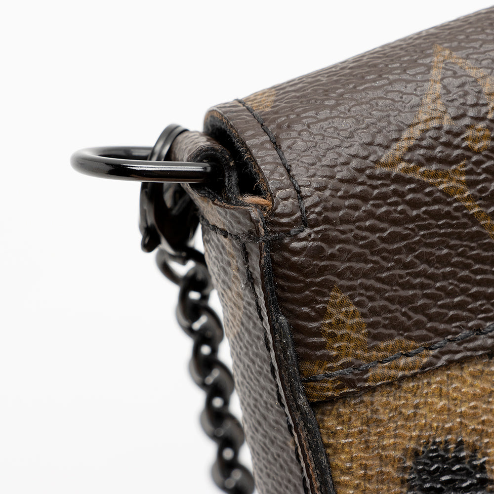 Louis Vuitton Monogram Canvas Animal Print Felicie Pochette (SHF-21424)