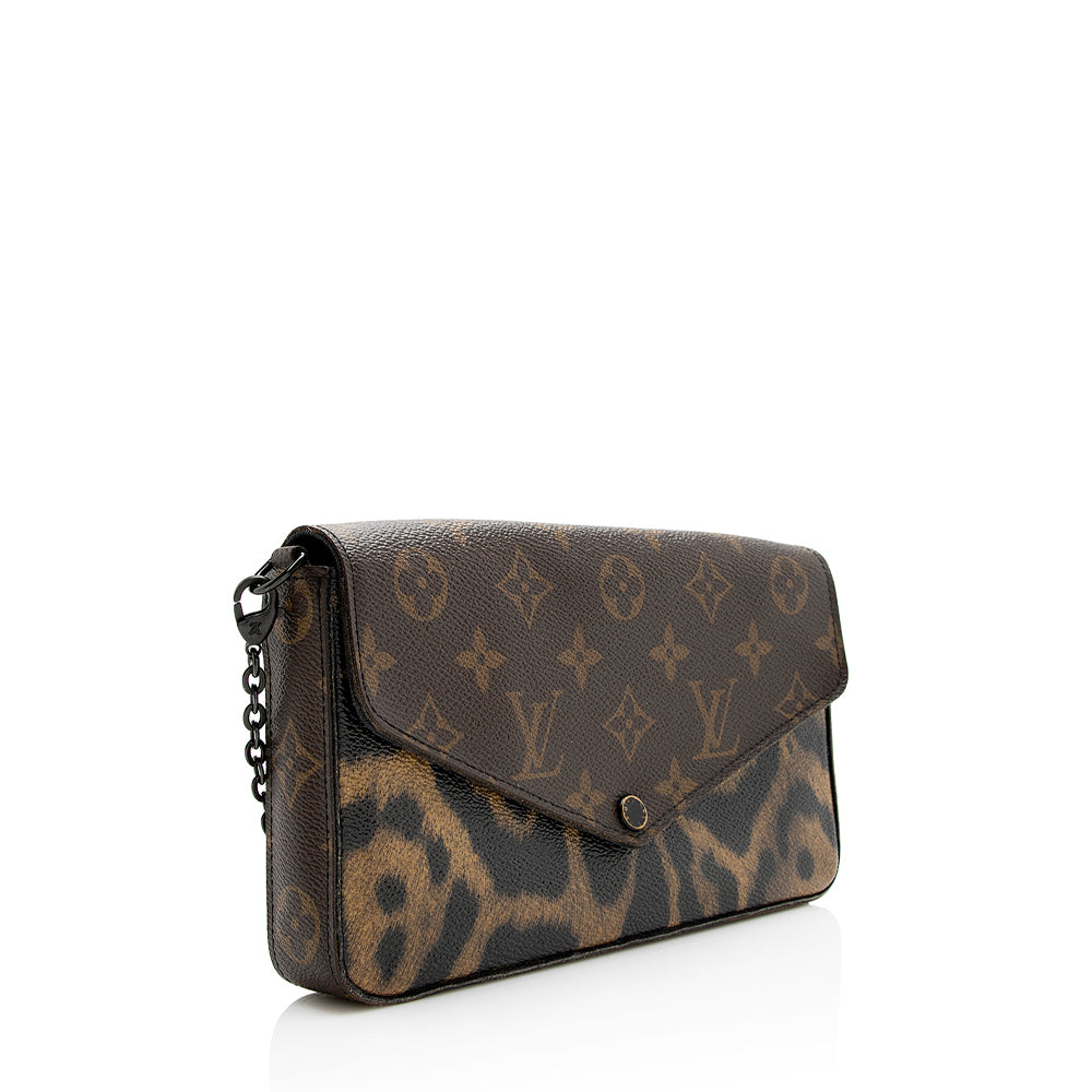 Louis Vuitton Monogram Canvas Animal Print Felicie Pochette (SHF-21424)