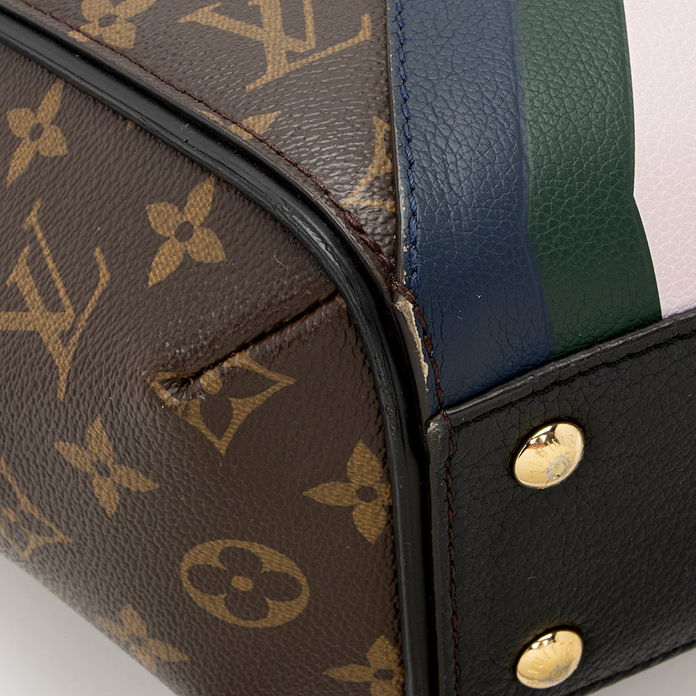 Louis Vuitton Monogram Canvas Calf Leather Kimono PM Tote (SHF-21955)