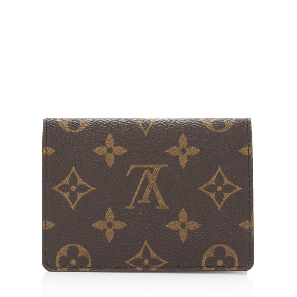 Louis Vuitton Monogram Canvas Porte 2 Vertical Card Holder (SHF-njByOR)