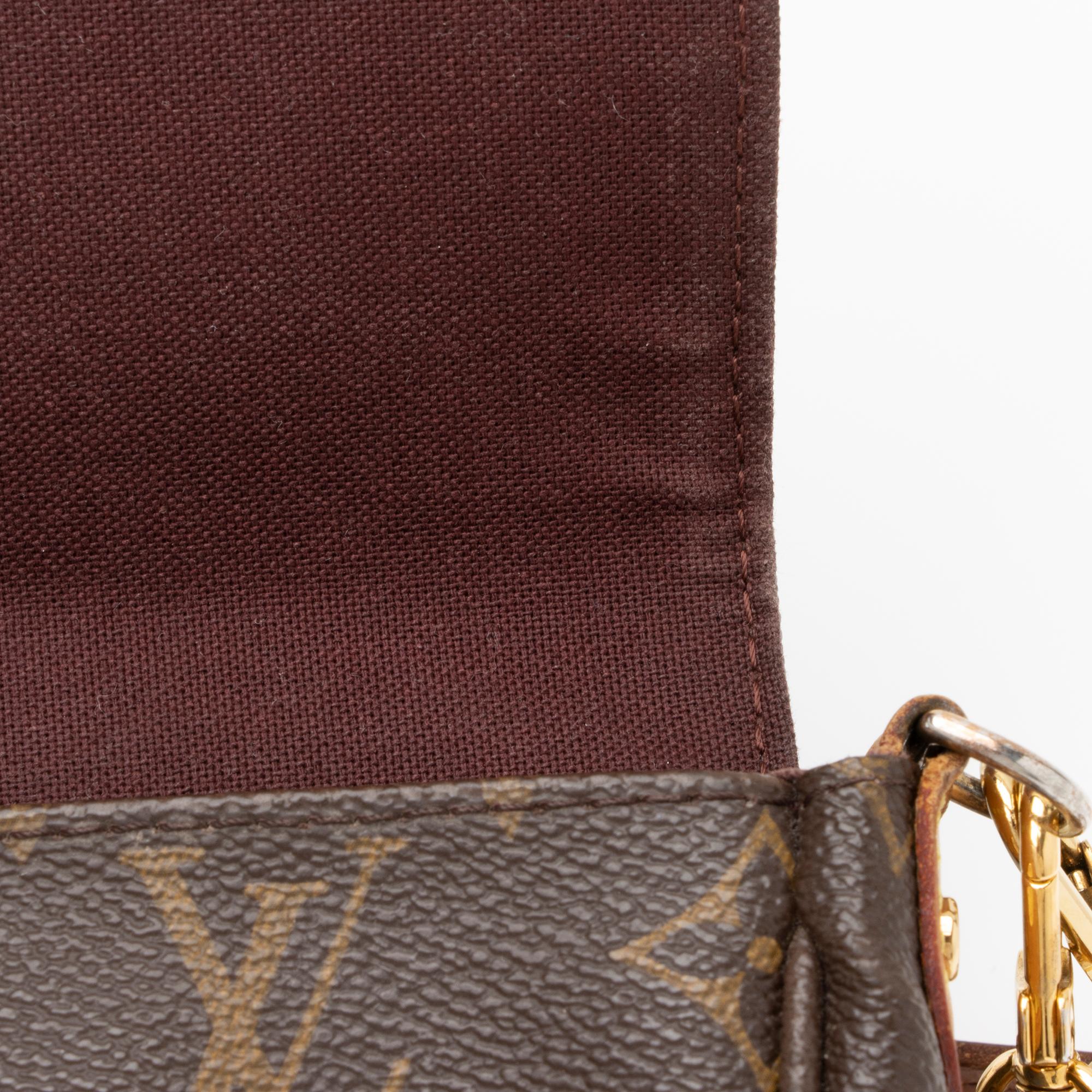 Louis Vuitton Monogram Canvas Favorite MM Shoulder Bag (SHF-52TDrJ)