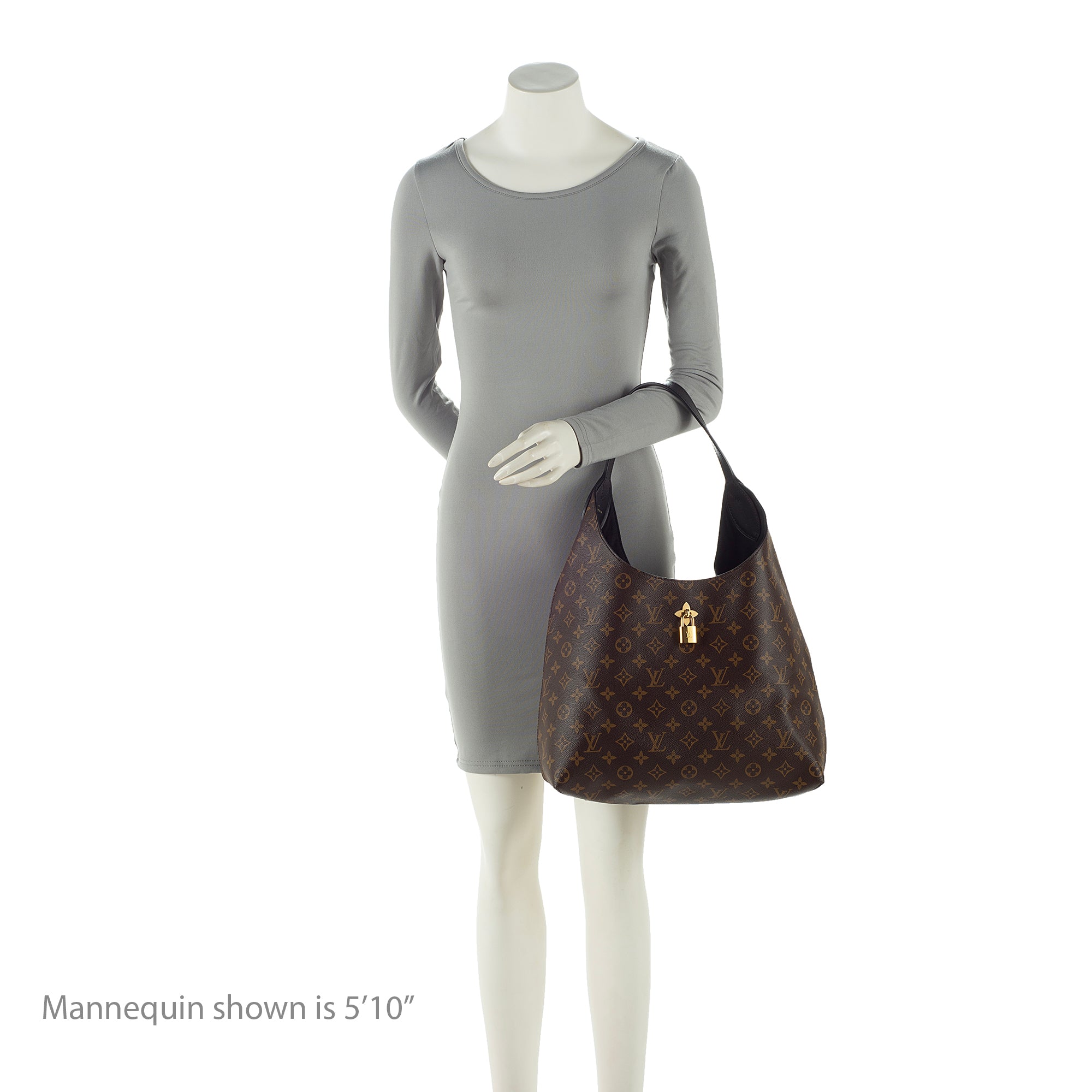 Louis Vuitton Monogram Canvas Flower Hobo (SHF-22318)