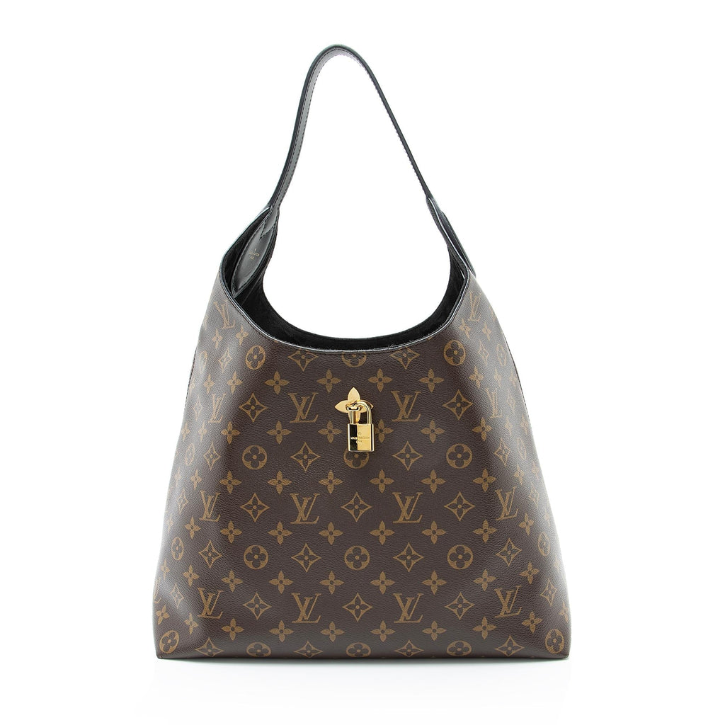 Louis Vuitton Monogram Canvas Flower Hobo (SHF-23064)