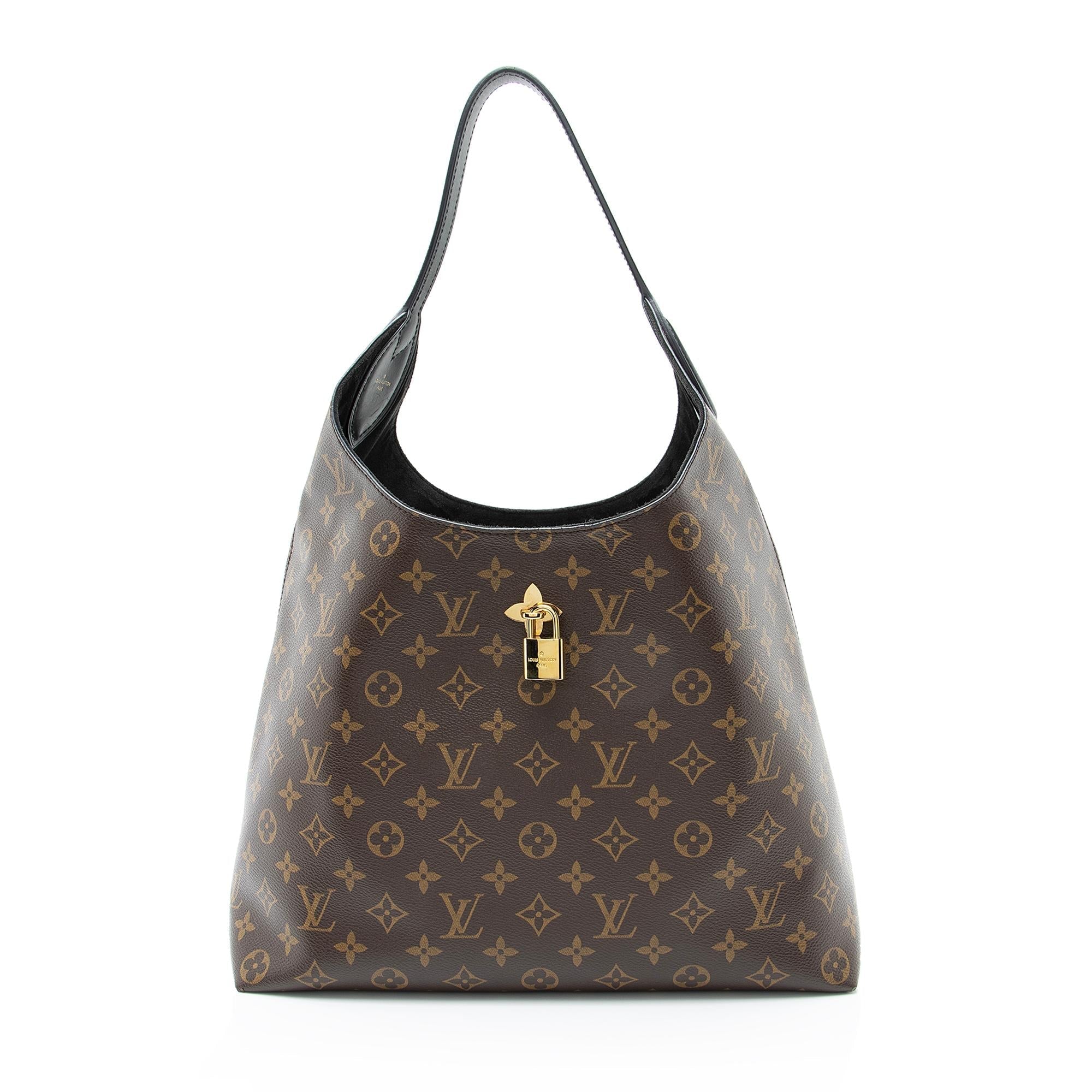 Louis Vuitton Monogram Canvas Flower Hobo (SHF-23064)