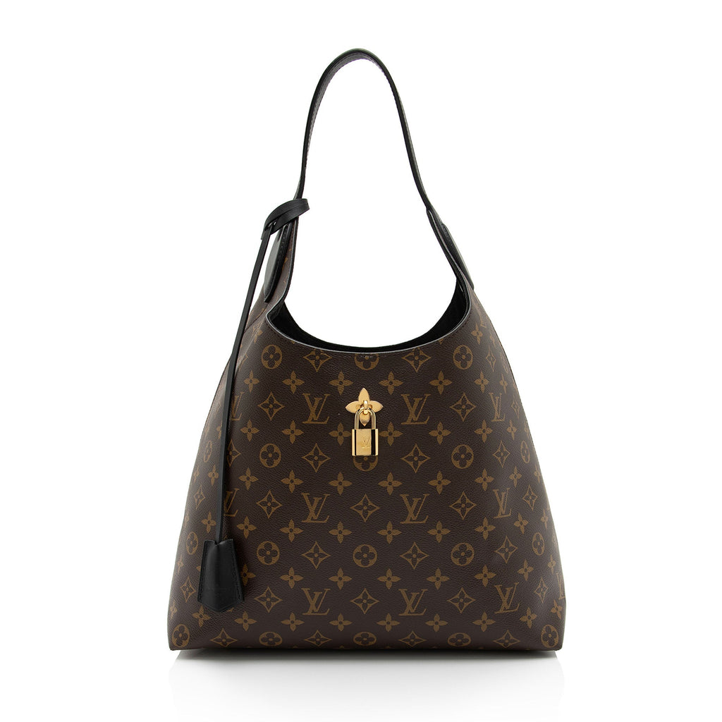 Louis Vuitton Monogram Canvas Flower Hobo (SHF-3DsKdp)