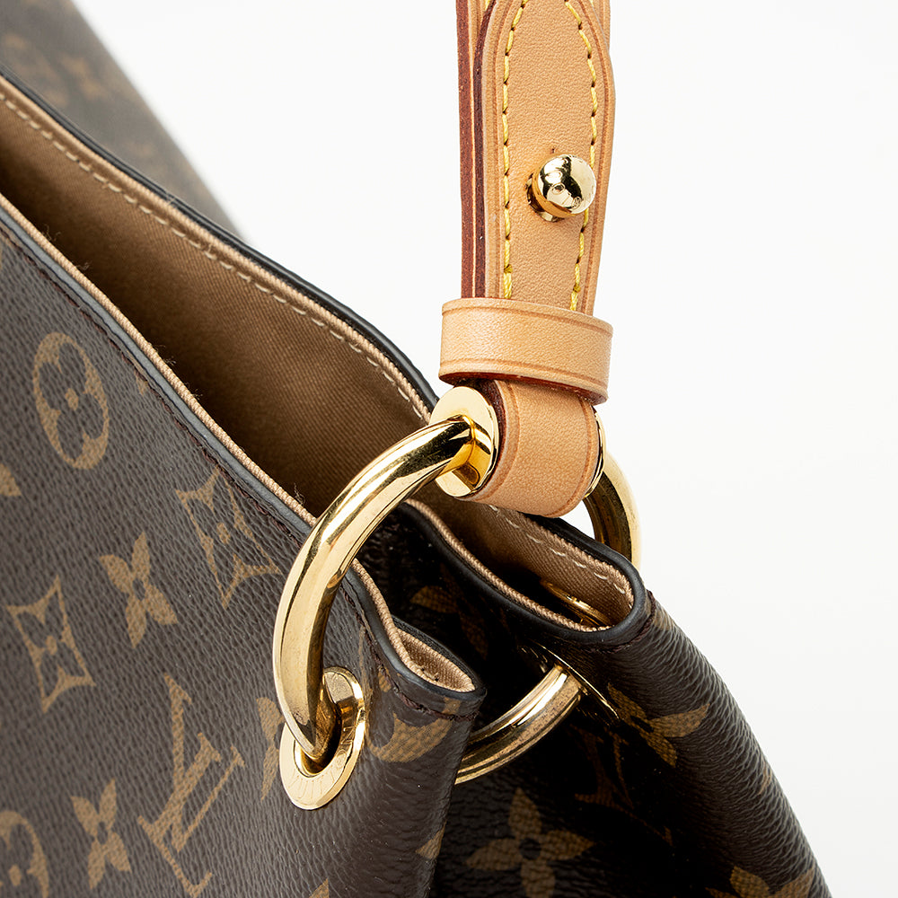 Louis Vuitton Monogram Canvas Graceful MM Hobo (SHF-21715)