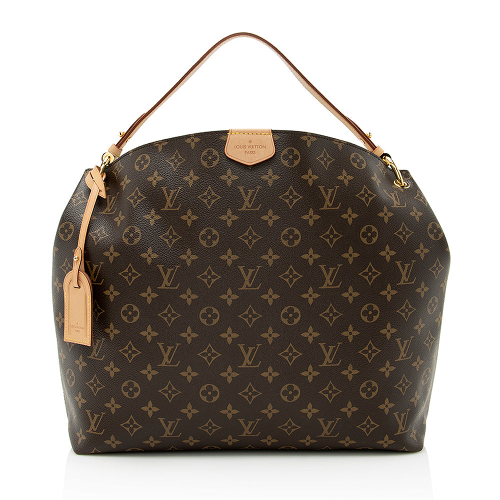 Louis Vuitton Monogram Canvas Graceful MM Hobo (SHF-21715)