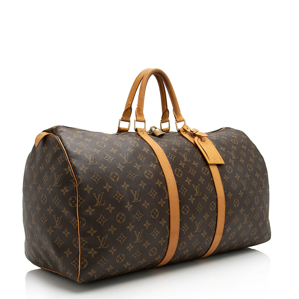 Louis Vuitton Monogram Canvas Keepall 55 Duffle Bag (SHF-22928)