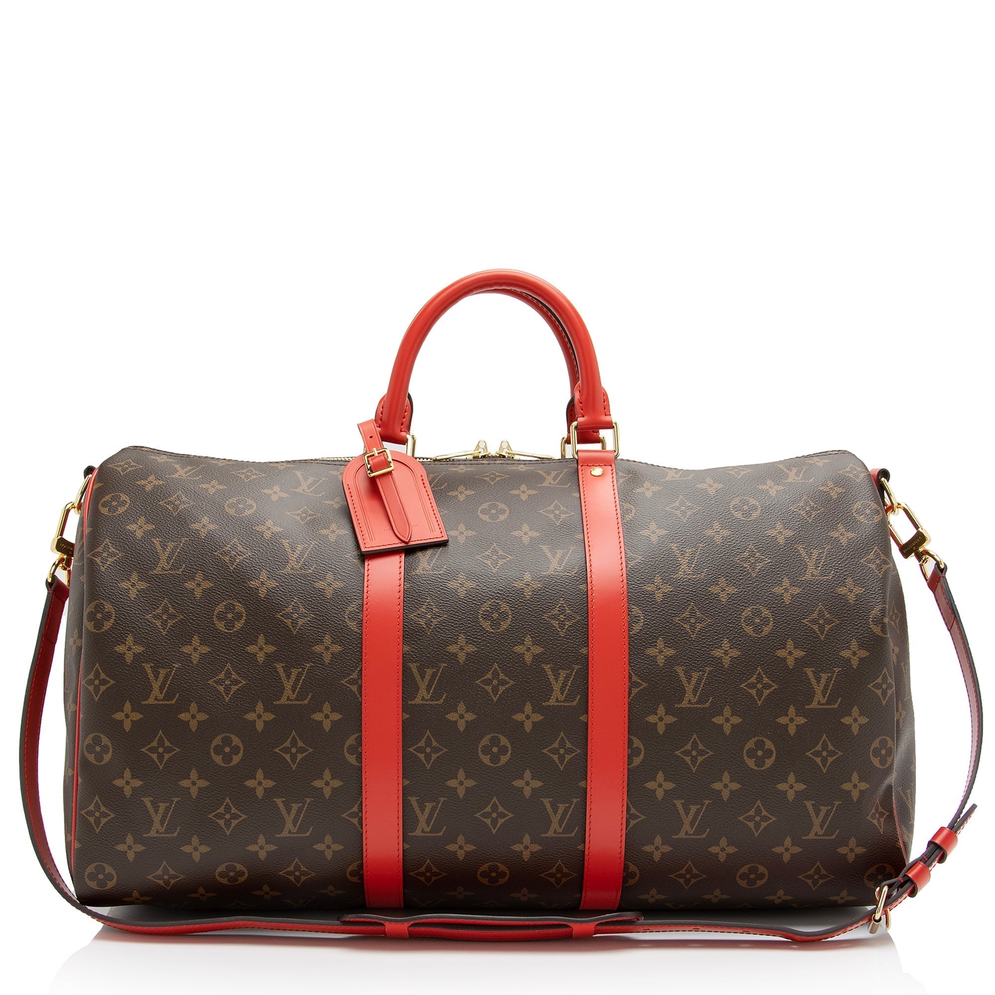 Louis Vuitton Monogram Canvas Keepall Bandouliere 50 Duffle Bag (SHF-23912)