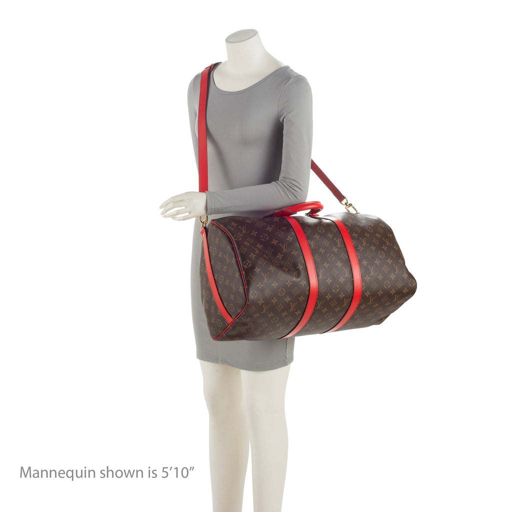 Louis Vuitton Monogram Canvas Keepall Bandouliere 50 Duffle Bag (SHF-23912)