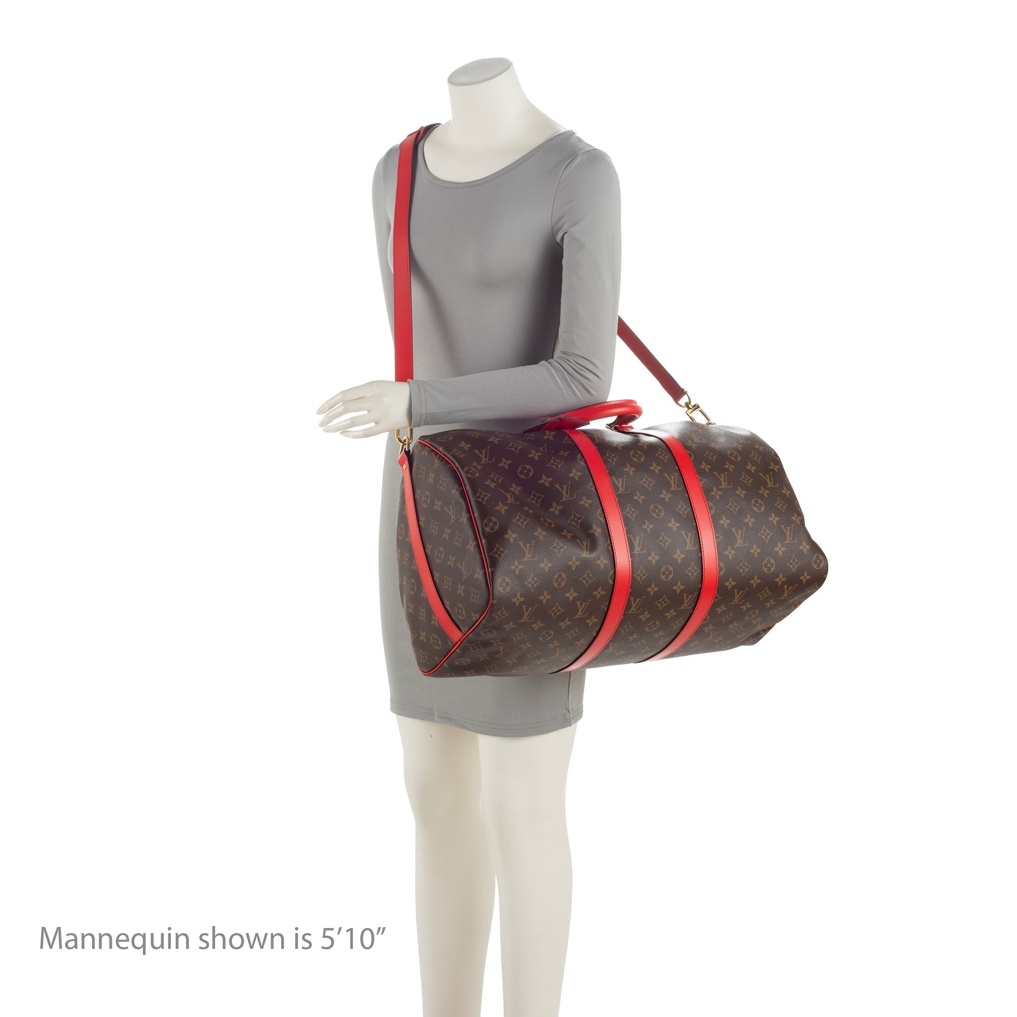 Louis Vuitton Monogram Canvas Keepall Bandouliere 50 Duffle Bag (SHF-23912)