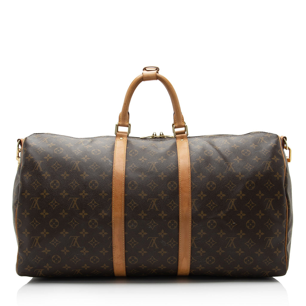 Louis Vuitton Monogram Canvas Keepall Bandouliere 55 Duffle Bag