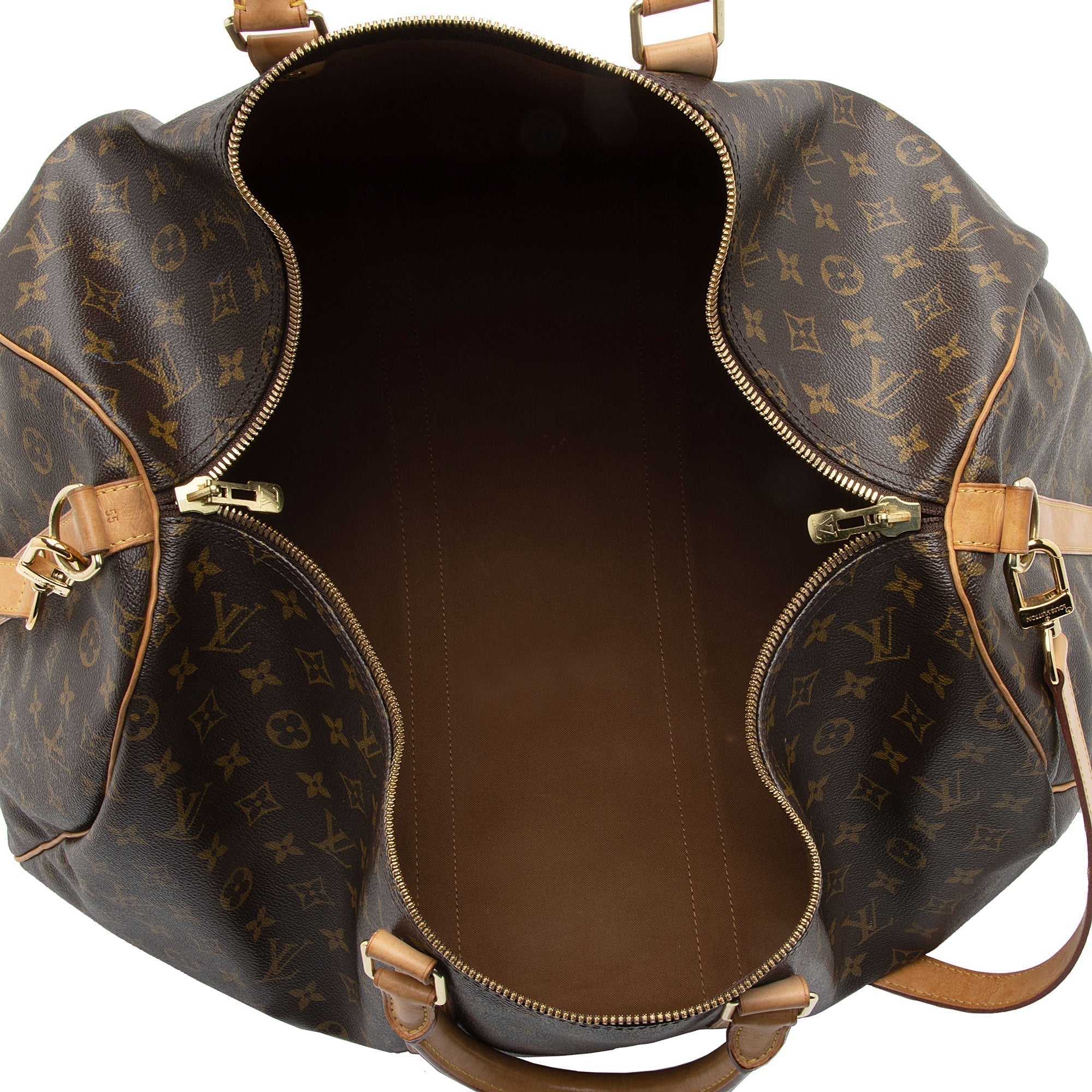 Louis Vuitton Monogram Canvas Keepall Bandouliere 55 Duffle Bag