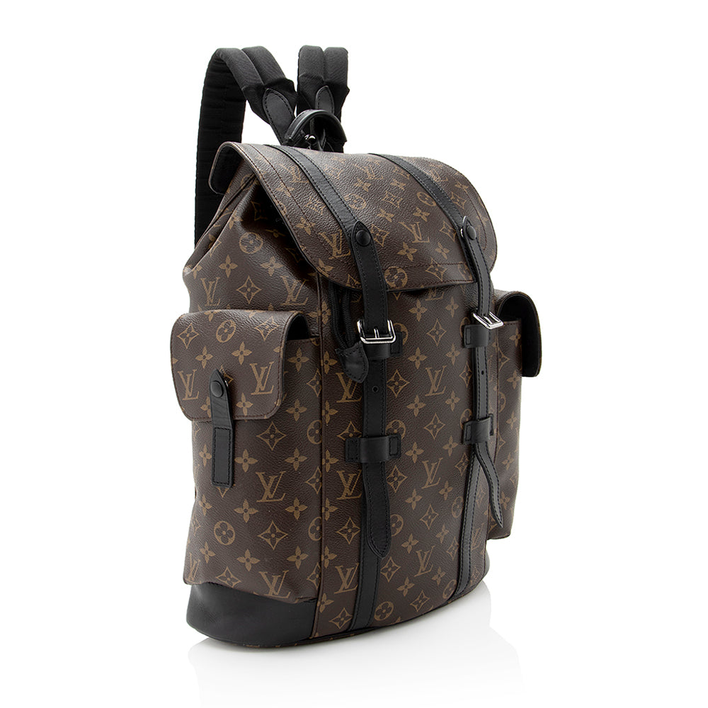 Louis Vuitton Monogram Canvas Macassar Christopher PM Backpack (SHF-21859)