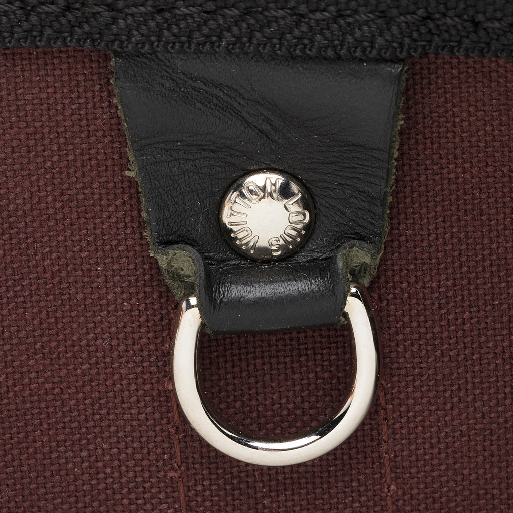 Louis Vuitton Monogram Canvas Macassar Keepall Bandouliere 55 Duffle Bag (SHF-22191)
