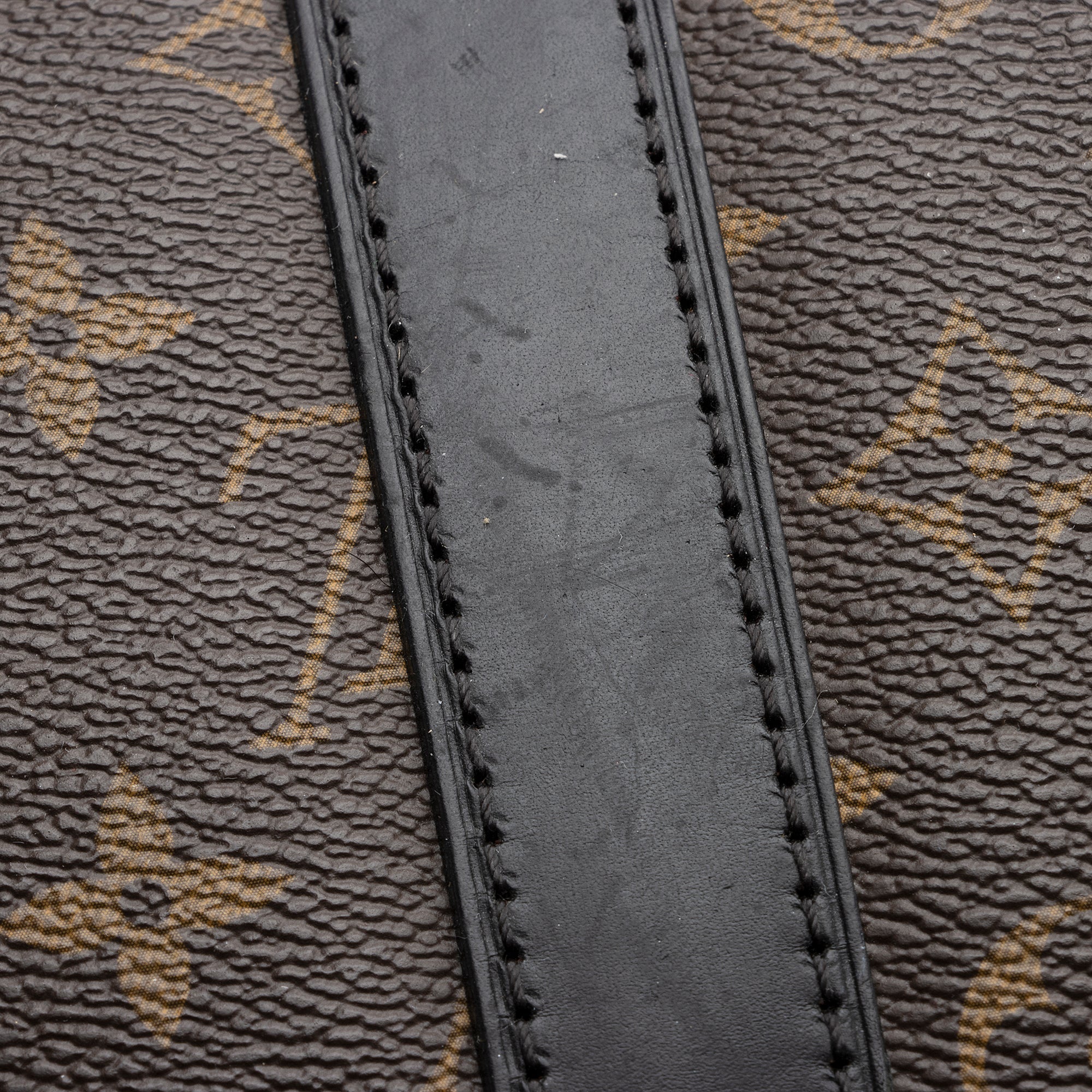 Louis Vuitton Monogram Canvas Macassar Keepall Bandouliere 55 Duffle Bag (SHF-22191)