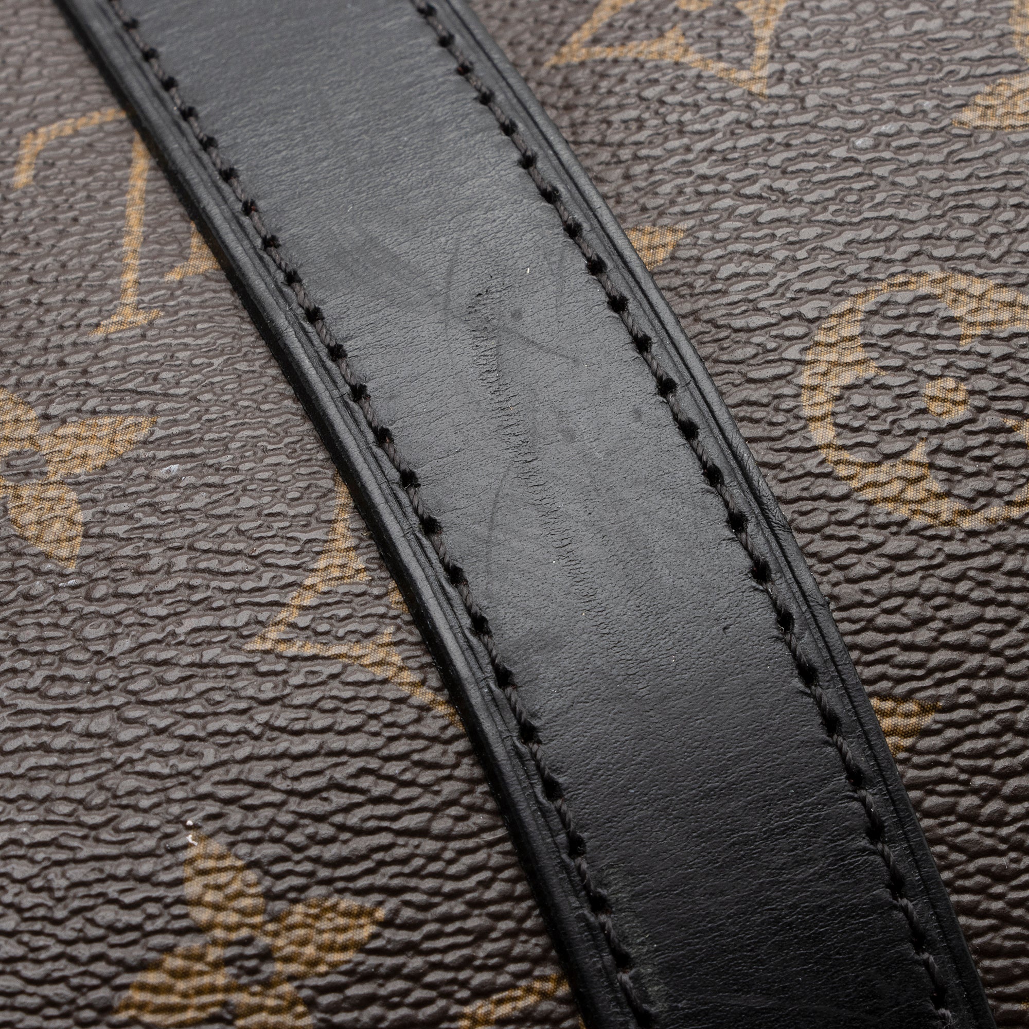 Louis Vuitton Monogram Canvas Macassar Keepall Bandouliere 55 Duffle Bag (SHF-22191)