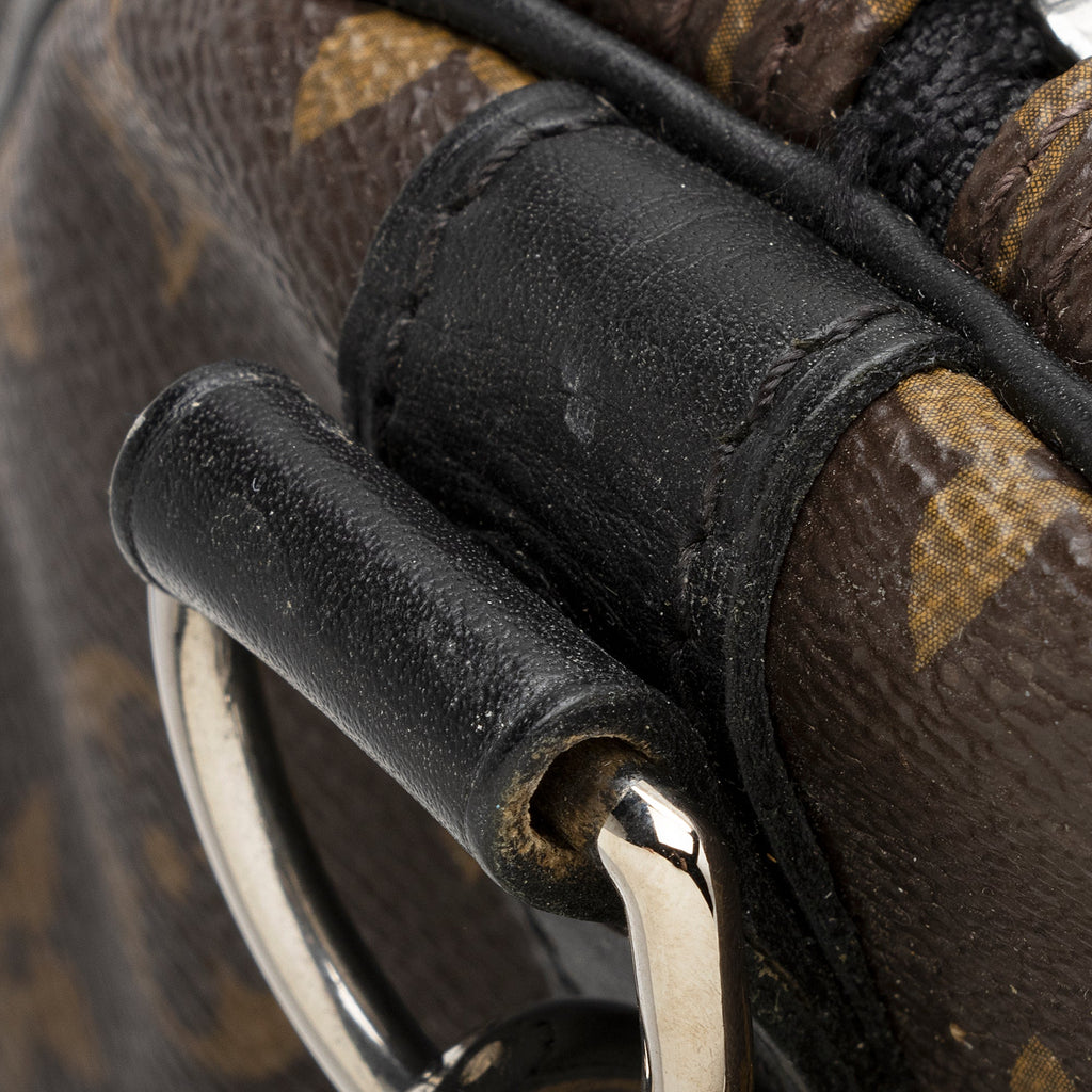 Louis Vuitton Monogram Canvas Macassar Keepall Bandouliere 55 Duffle Bag (SHF-22191)