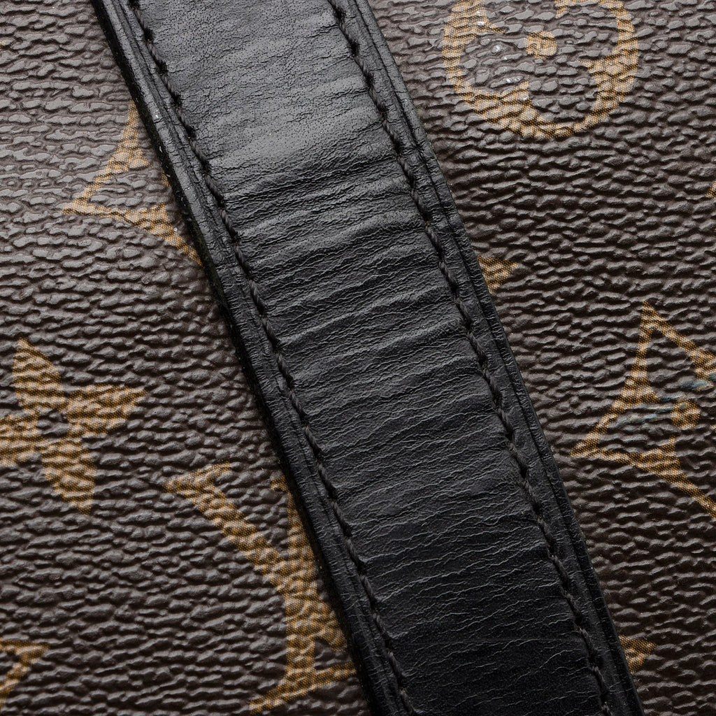 Louis Vuitton Monogram Canvas Macassar Keepall Bandouliere 55 Duffle Bag (SHF-22191)