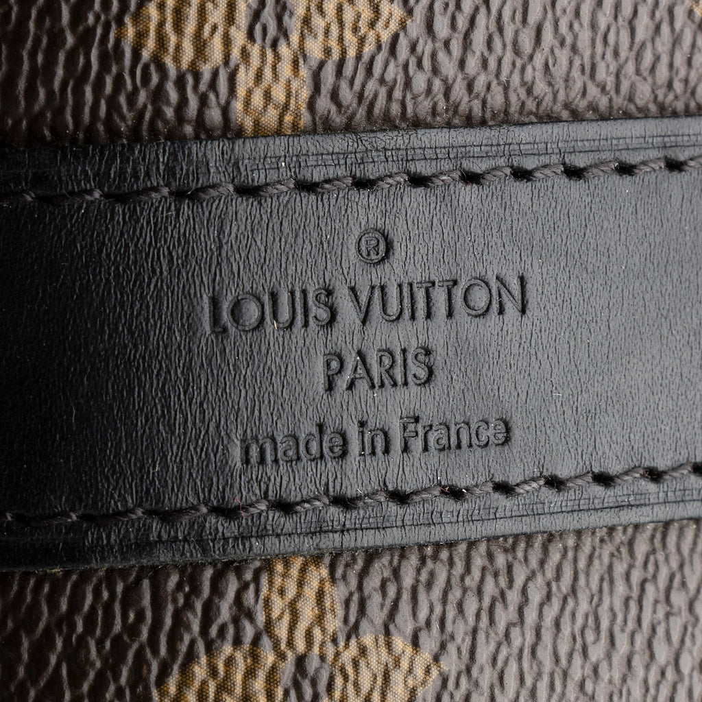 Louis Vuitton Monogram Canvas Macassar Keepall Bandouliere 55 Duffle Bag (SHF-22191)