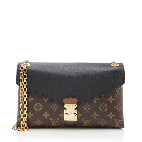 Louis Vuitton Monogram Canvas Pallas Chain Shoulder Bag (SHF-qUvRo1)