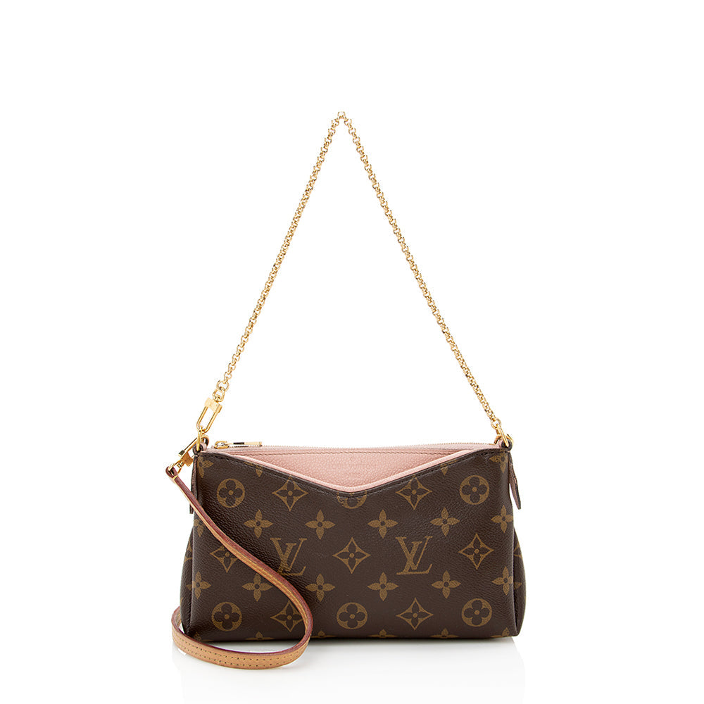 Louis Vuitton Monogram Canvas Pallas Clutch (SHF-21789)