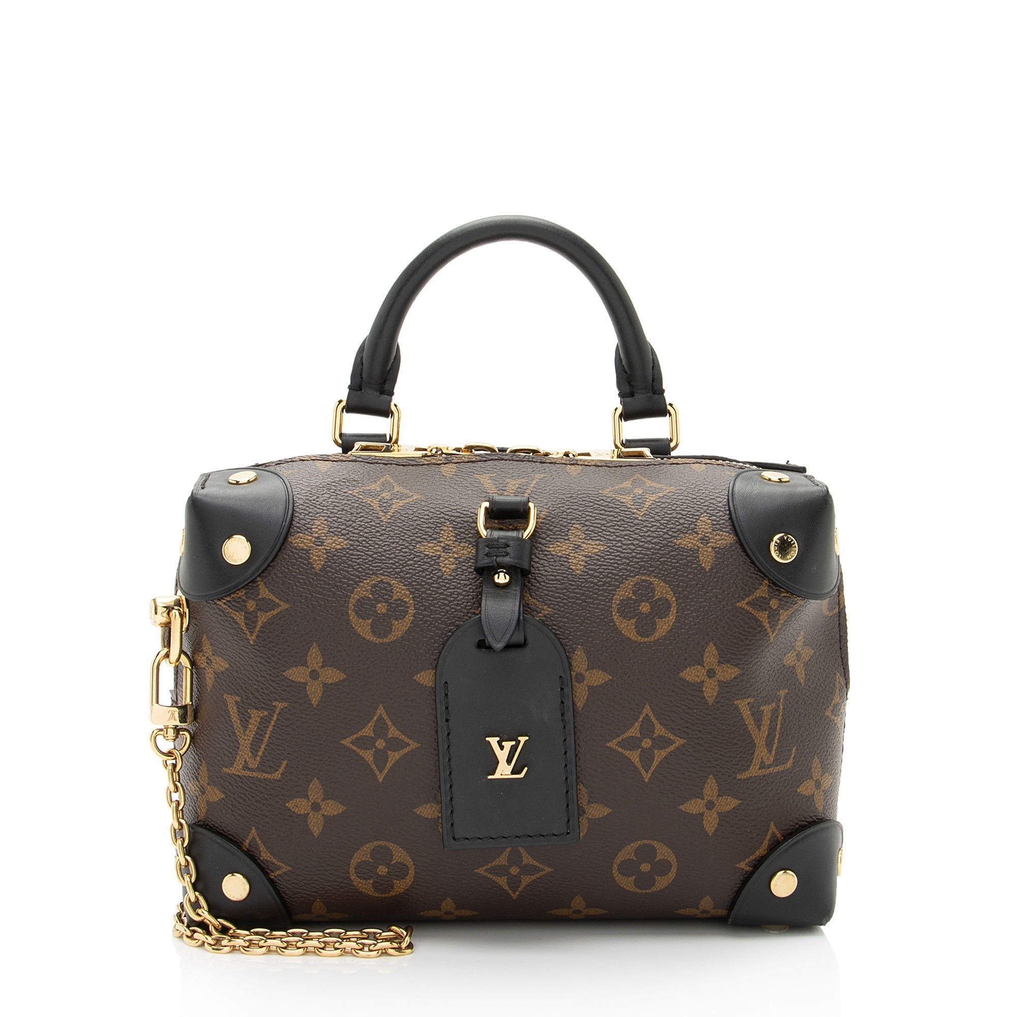 Louis Vuitton Monogram Canvas Petite Malle Souple Satchel (SHF-PE9Wsi)
