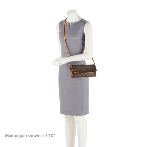 Louis Vuitton Vintage Monogram Canvas Pochette Twin GM Shoulder Bag (SHF-18399)