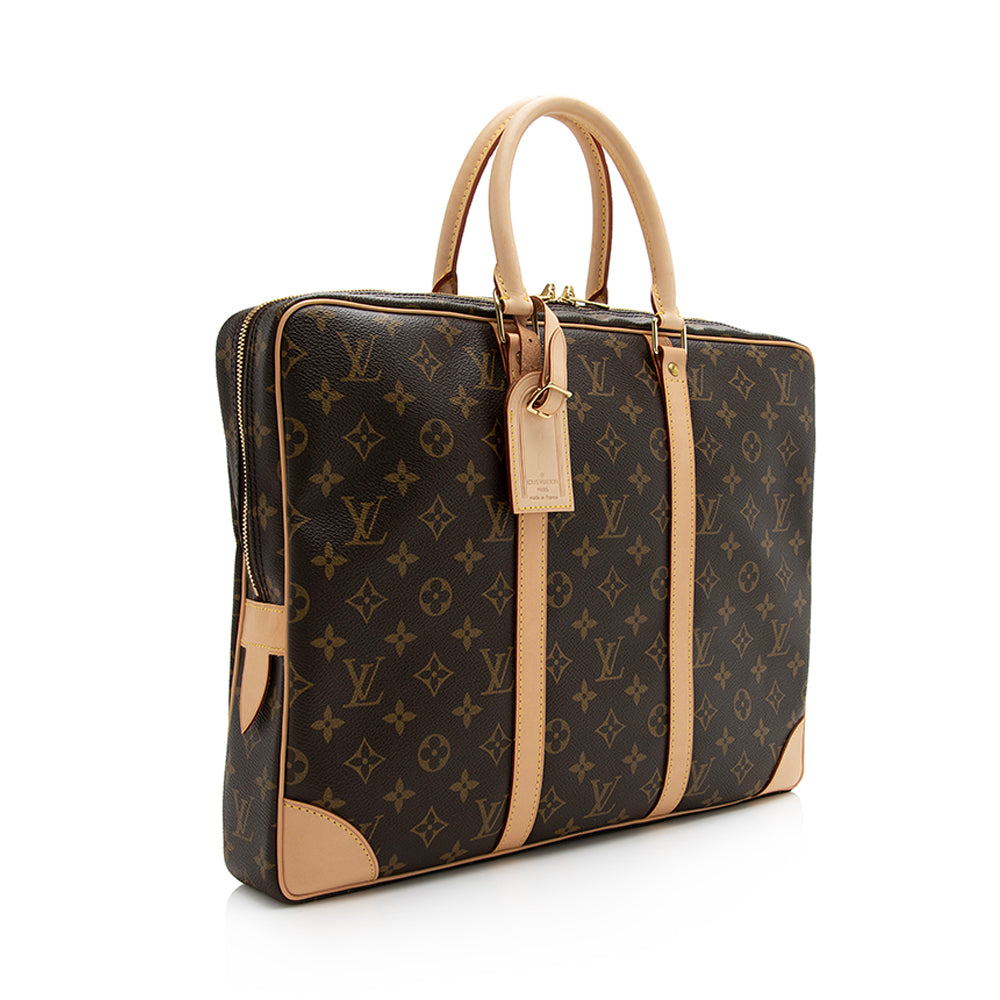 Louis Vuitton Monogram Canvas Porte Documents Voyage Bag (SHF-22639)