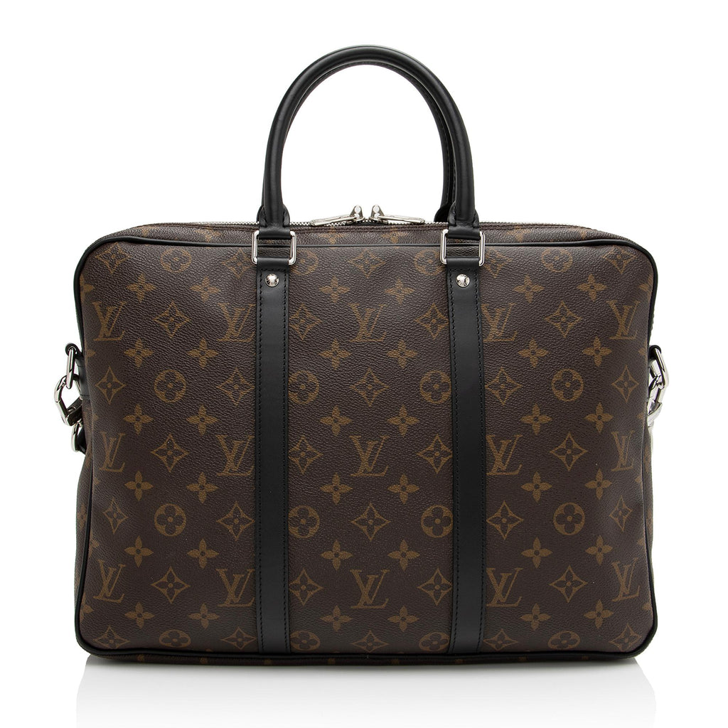 Louis Vuitton Monogram Canvas Porte Documents Voyage PM Messenger Bag (SHF-BnWTqA)