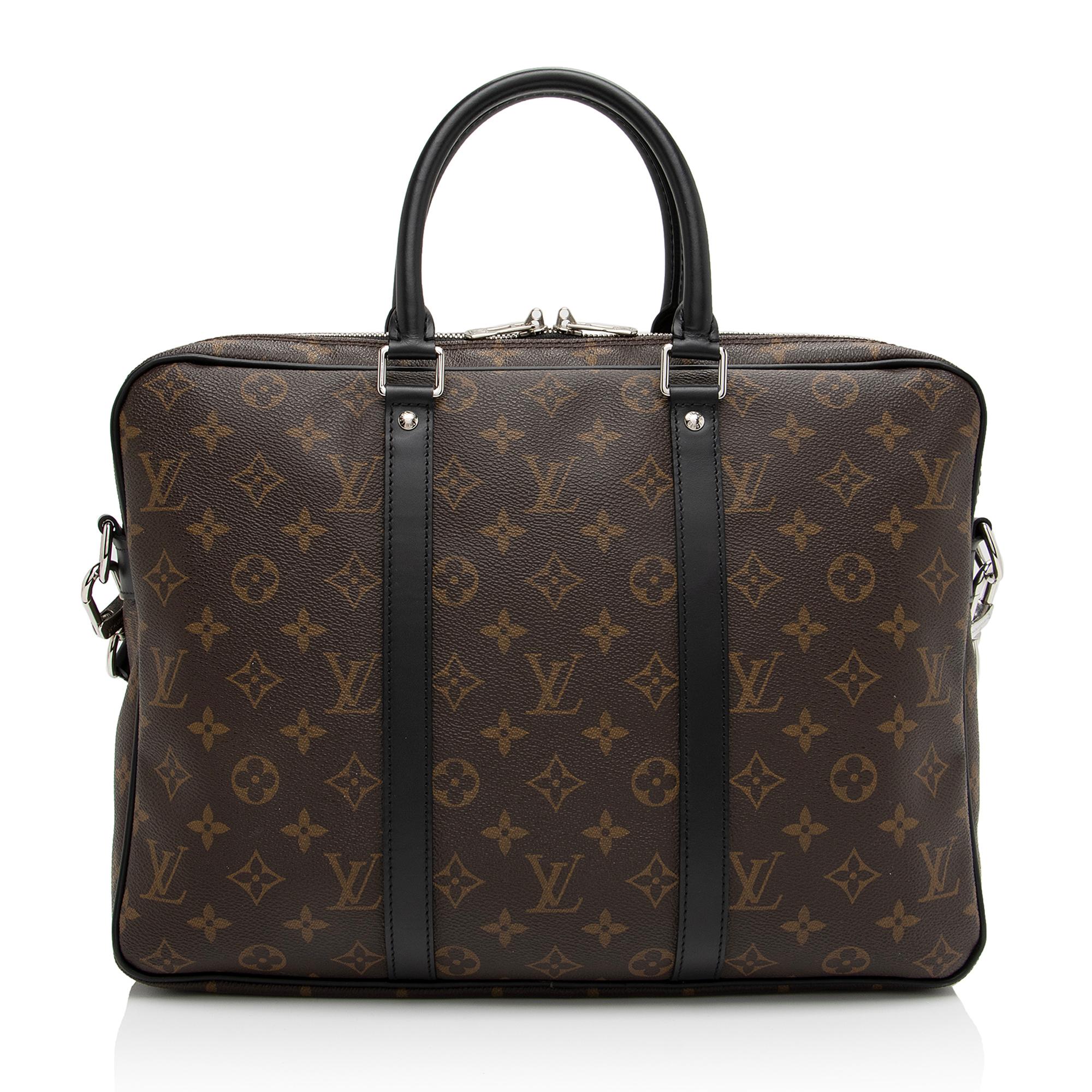Louis Vuitton Monogram Canvas Porte Documents Voyage PM Messenger Bag (SHF-BnWTqA)