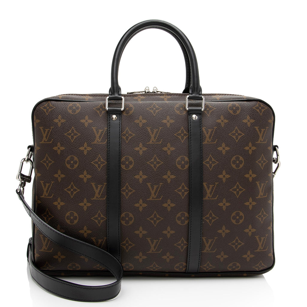 Louis Vuitton Monogram Canvas Porte Documents Voyage PM Messenger Bag (SHF-BnWTqA)